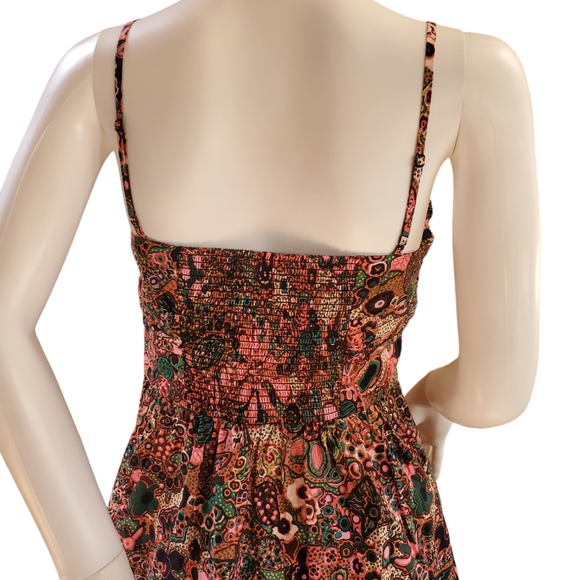 A.L.C. Sample Dress Dani Floral Cotton Mini Dress in Pink Tie Front Cutout - Picture 6 of 12